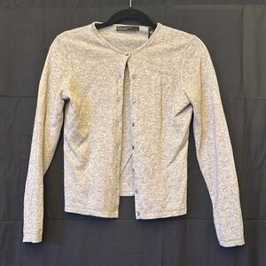 J.Crew Gray Button-Up Cardigan